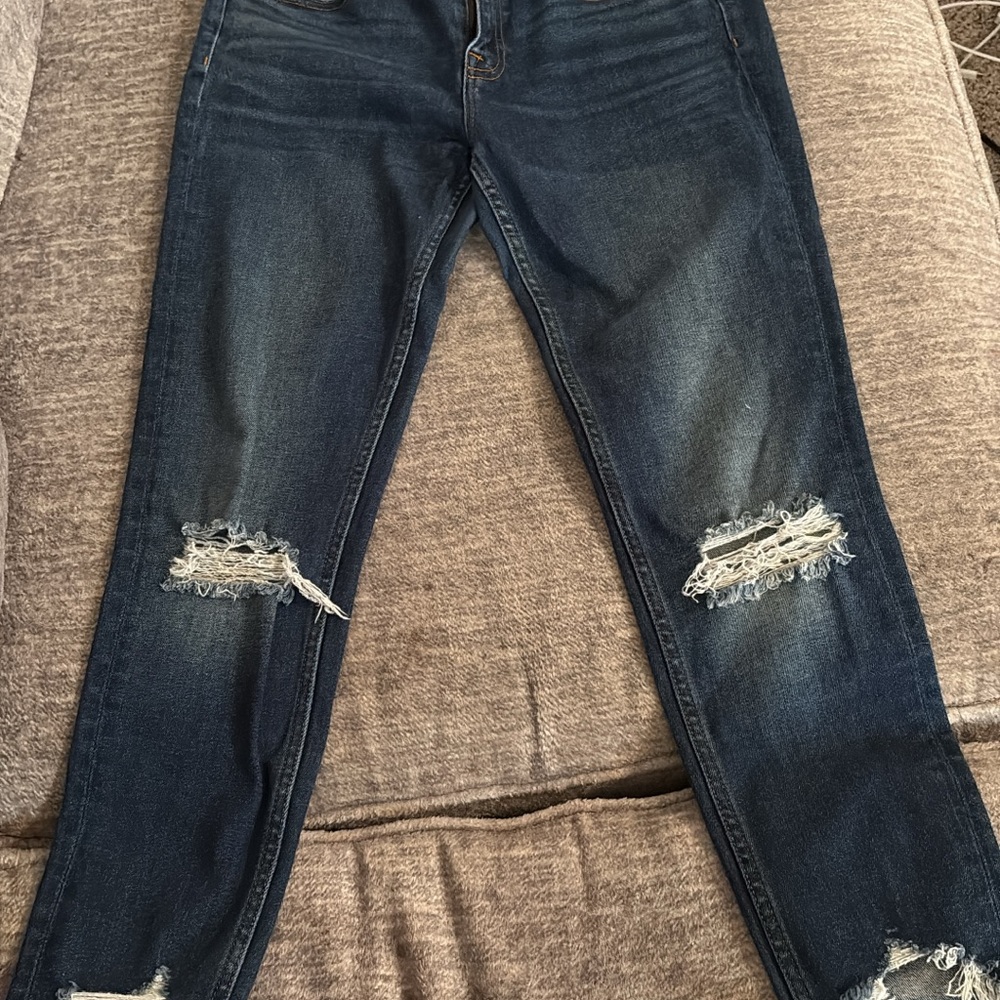 Vigoss Dark Blue Distressed Skinny Jeans